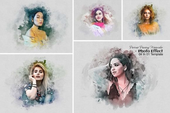 Download Portrait Painting Watercolor Effect - Watercolor effect Collection