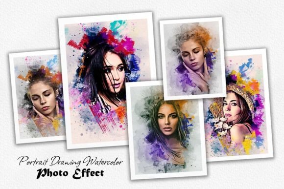 Download Portrait Drawing Watercolor Effect - Watercolor effect Collection